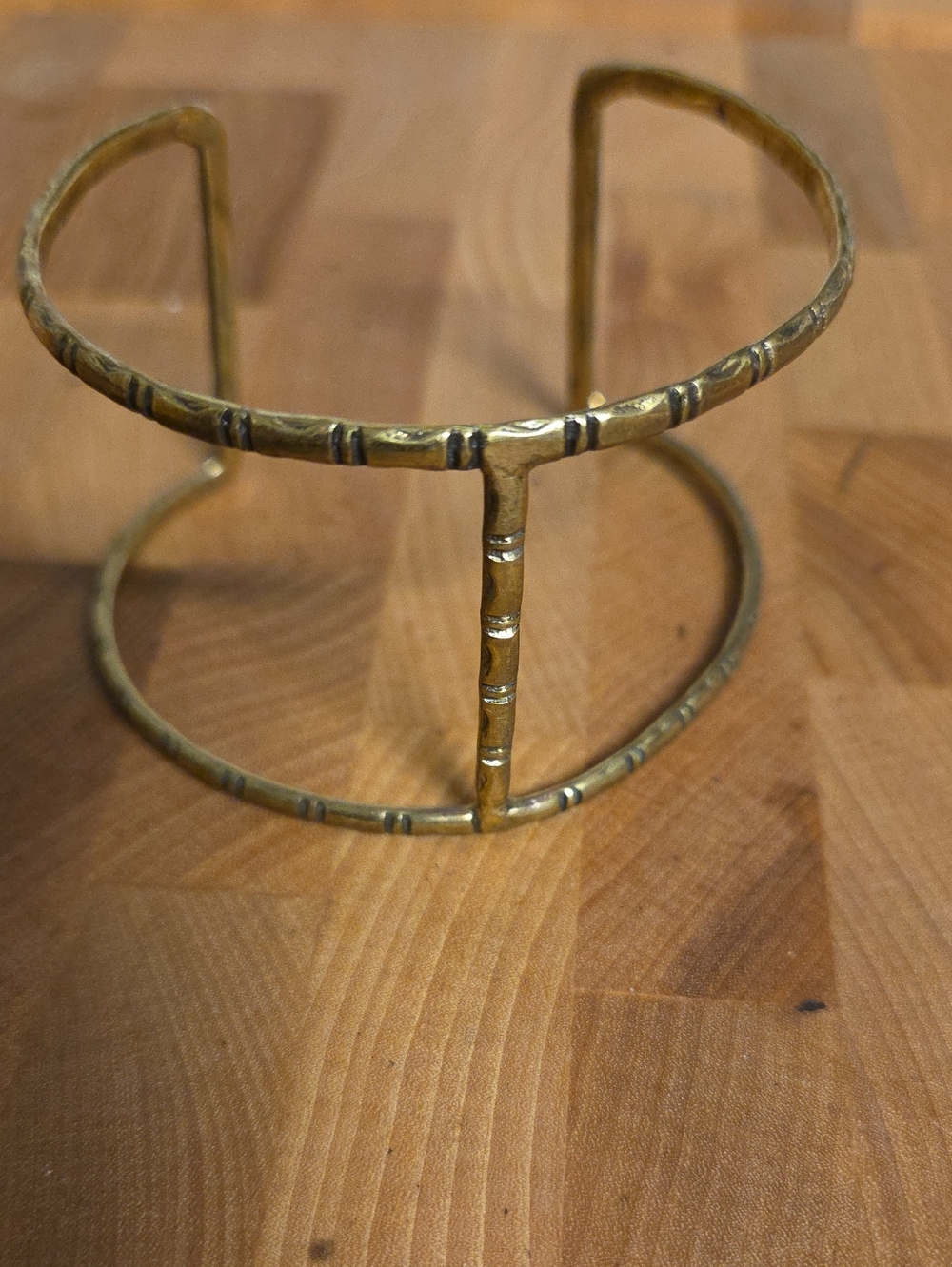 Gold-Tone Textured Cuff Bracelet